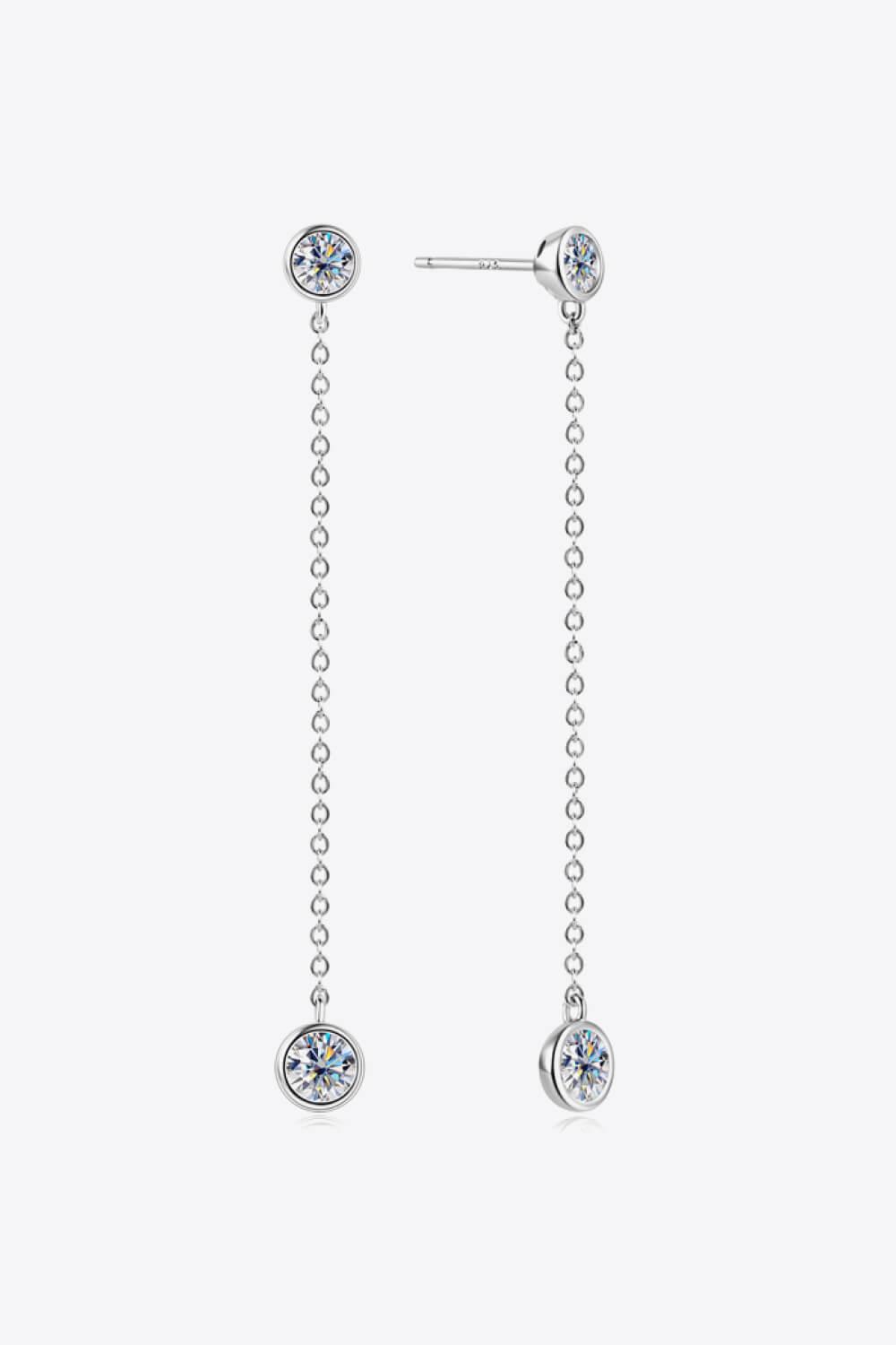 Moissanite Chain Earrings - Trendha
