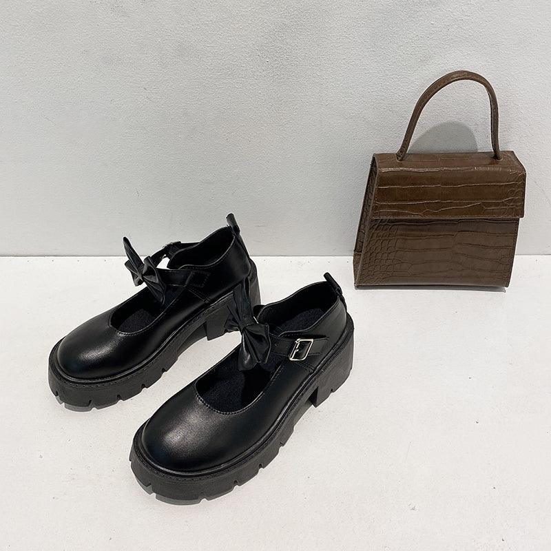 British Style Small Leather Shoes Female Retro Mary Jane Shoes Thick-soled Soft Girl Japanese Jk Single Shoes - Trendha