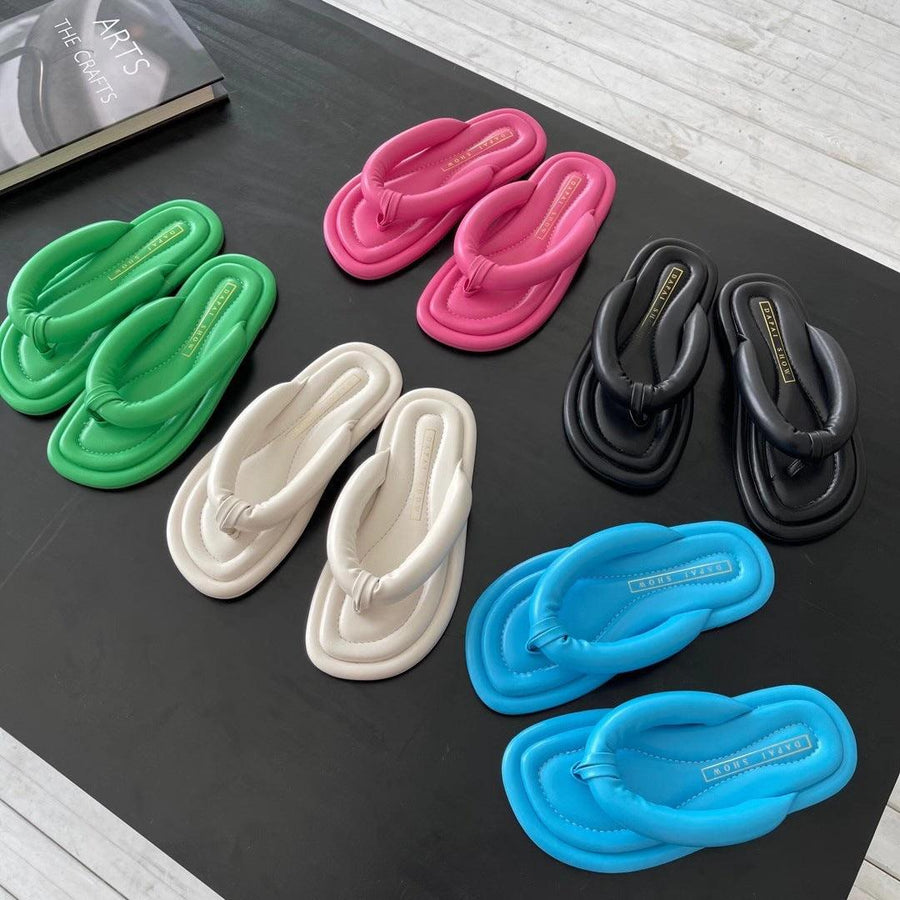 Flat-bottomed Soft Flip-flops For Women - Trendha