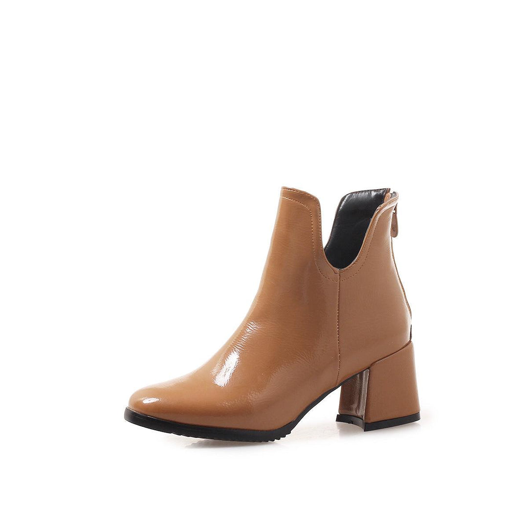 High heeled women's short boots - Trendha