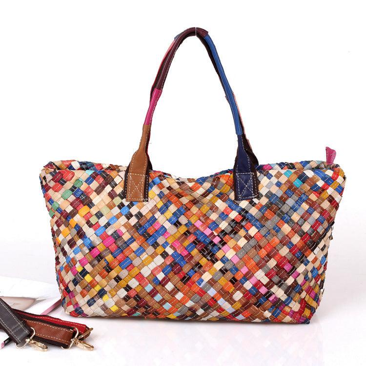 Hand-woven bag color bag - Trendha