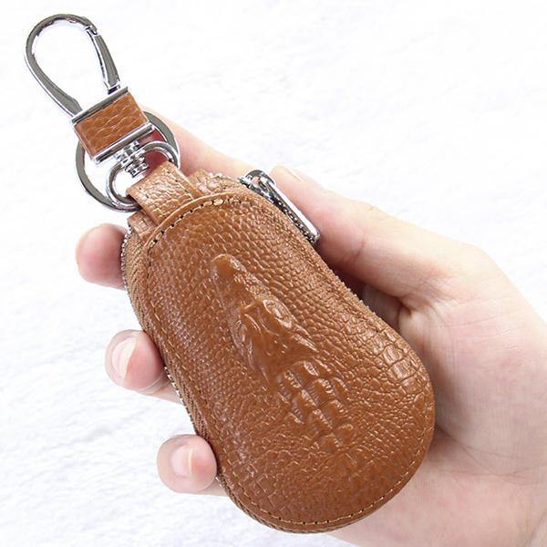 Men Women Genuine Leather Car Key Case Key Bag Wallet - Trendha