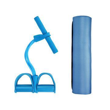 Yoga Mat Pedal Tension Rope Resistance Bands Indoor Exercise Tranier Fitness Kit - Trendha