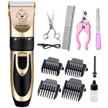 Pet Dog Clipper Grooming Trimmer Hair Professional Scissors Electric Shaver Kit - Trendha