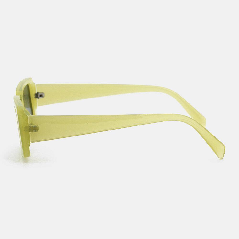 Unisex Solid Color Rectangular Full Frame Casual UV Protection Polarized Sunglasses - Trendha
