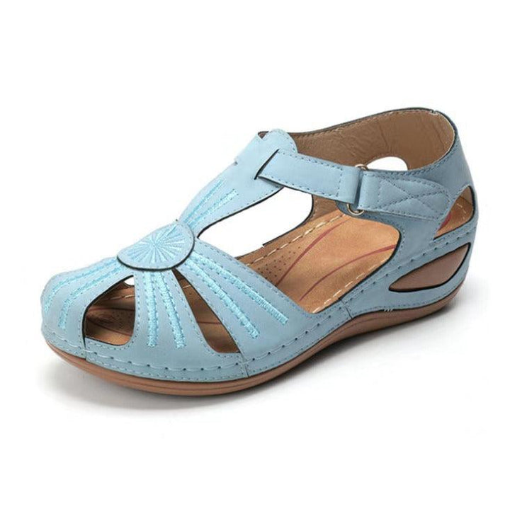 Thick-Soled Velcro Women's Hollow Sandals - Trendha