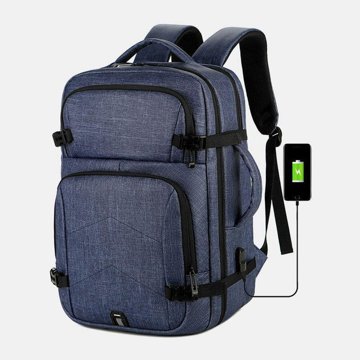 Men Large Capacity Waterproof USB Charging 16 Inch Laptop Bag Business Outdoor Handbag Backpack - Trendha
