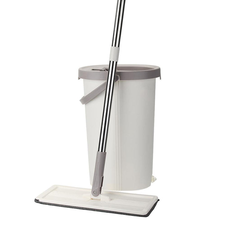 Ultrafine Magic Floor Mop Flat Bucket Mops Fiber Cleaning Free Hand Spin Washing - Trendha