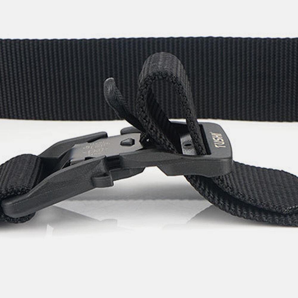 Men Nylon Braided 125cm Magnet Quick Release Insert-Buckle Multifunctional Outdoor Training Tactical Belts - Trendha