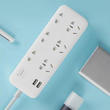 ZMI 6AC Socket + 2 USB Output Power Strip 18W Fast Charge Power Socket USB Charger for iPhone X XR Huawei - Trendha