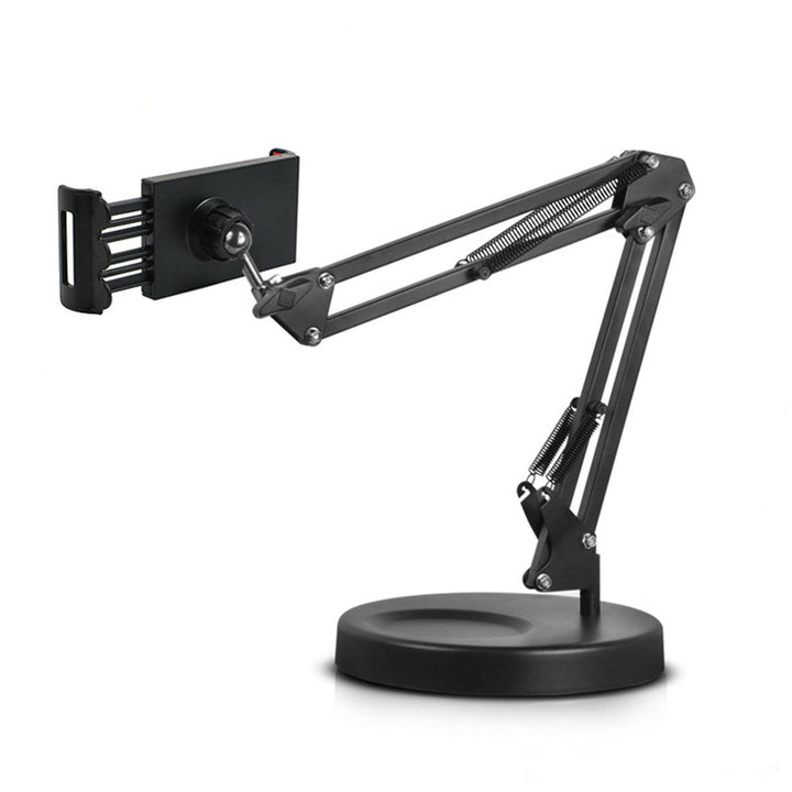 HM25-2 Universal Foldable 360 Degree Rotation Clip Desktop Phone Tablet Live Streaming Holder Stand for iPhone between 3.5 inch and 10.6 inch - Trendha