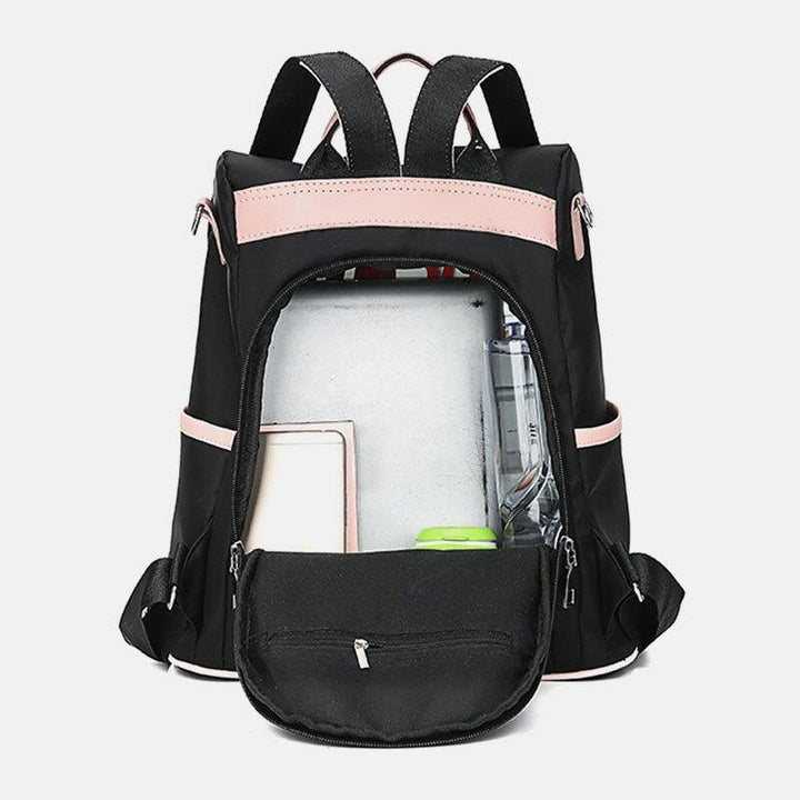 Women Patchwork Anti theft Large Capacity Waterproof Backpack - Trendha