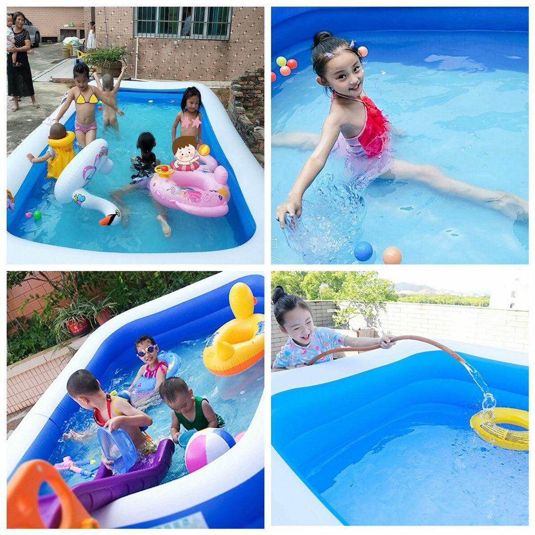 PVC 3/4 Layers Inflatable Swimming Pool Camping Garden Ground Pool - Trendha