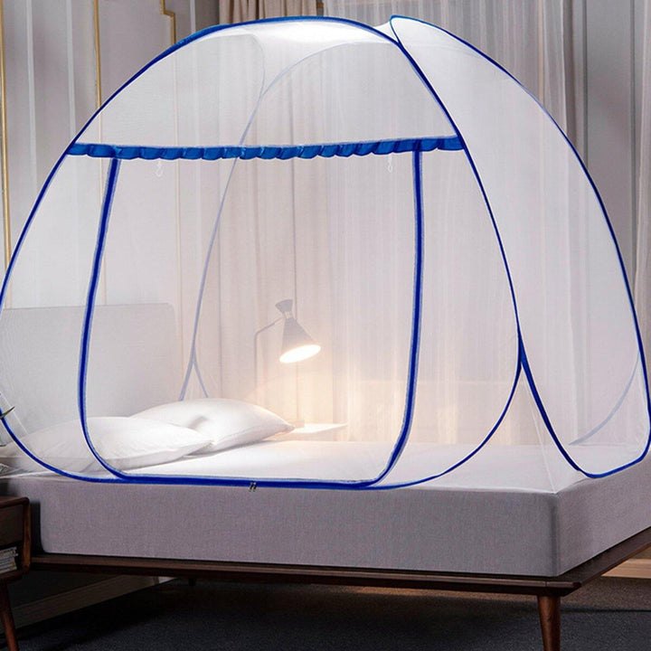 Folding Mosquito Net Zipper Single Door Netting Tent Mongolian Yurt Lace Cover - Trendha