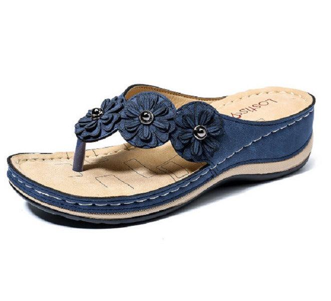 Retro Slope With Casual Flip-Flops - Trendha