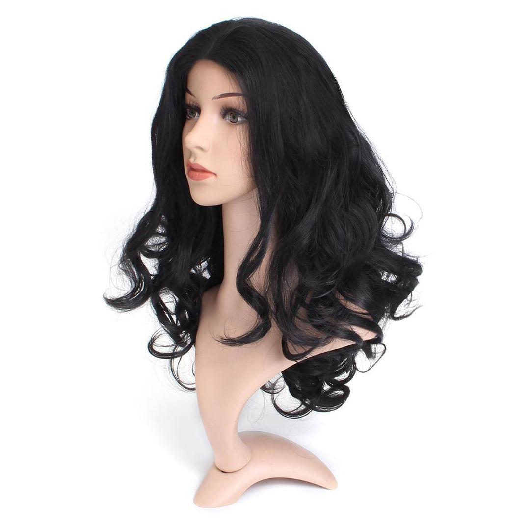 24'' Lady Wavy Full Lace Front Wig Plucked Fashion Black Hair - Trendha