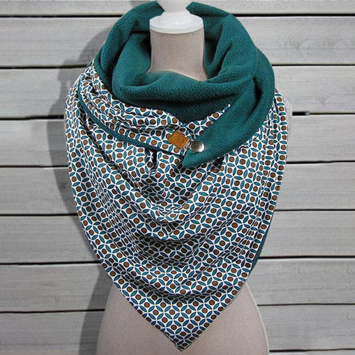 Women Cotton Plus Thick Keep Warm Winter Outdoor Casual Geometry Pattern Multi-purpose Scarf Shawl - Trendha