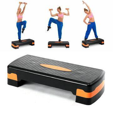 100KG Max Load Cardio Yoga Pedal Stepper Adjustable Non-slip Gym Aerobic Pedals Workout Fitness Equipment - Trendha