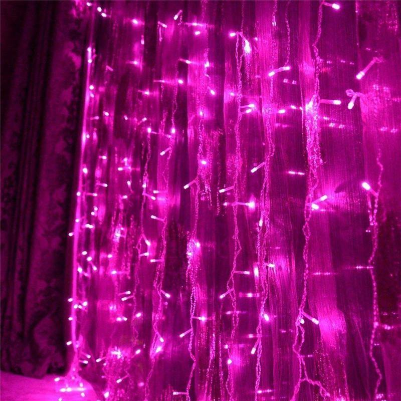3x3M 300LED Outdoor Christmas Window Curtain String Fairy Wedding Light 110V US - Trendha