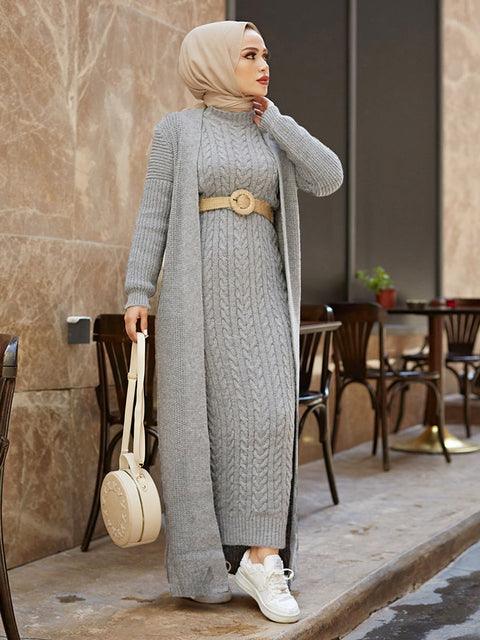 Women Dress New Season Autumn Winter Piece Hijab Knitwear - Trendha