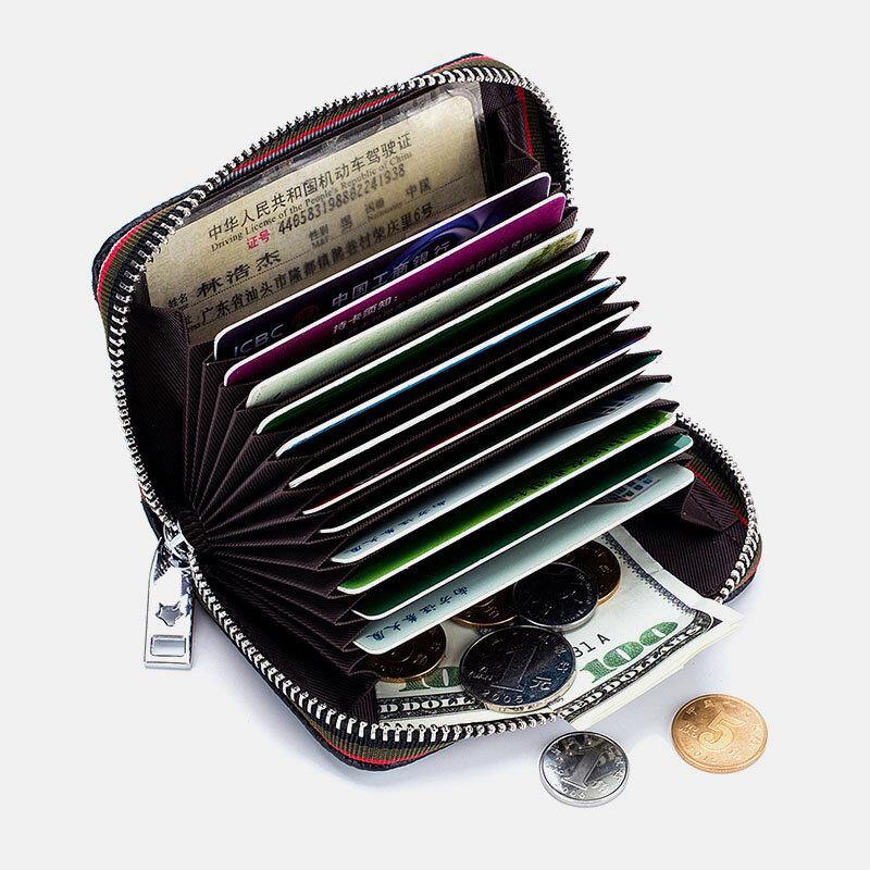 Women Genuine Leather Organ Design Multi Card Slot Small Card Holder Wallet - Trendha