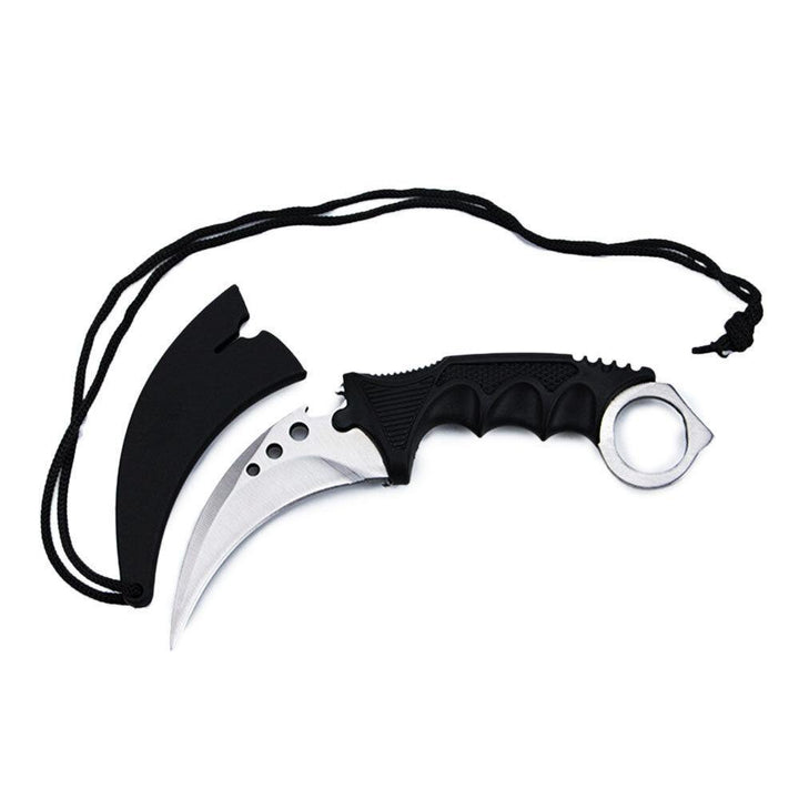 B-37 Claw Knife With Sheath Pocket Folding Key Outdoor Hunting Survival Tools Stainless Steel Home Knife - Trendha