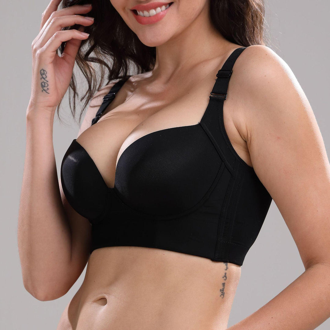Button Full Cup Plus Size Bra Without Wire - Trendha
