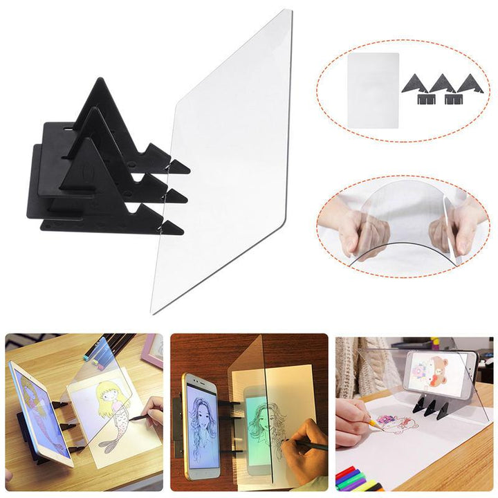 Optical Tracing Plate Board for Drawing, Painting, Sketching - Mirror Reflection Projection Tool - Trendha