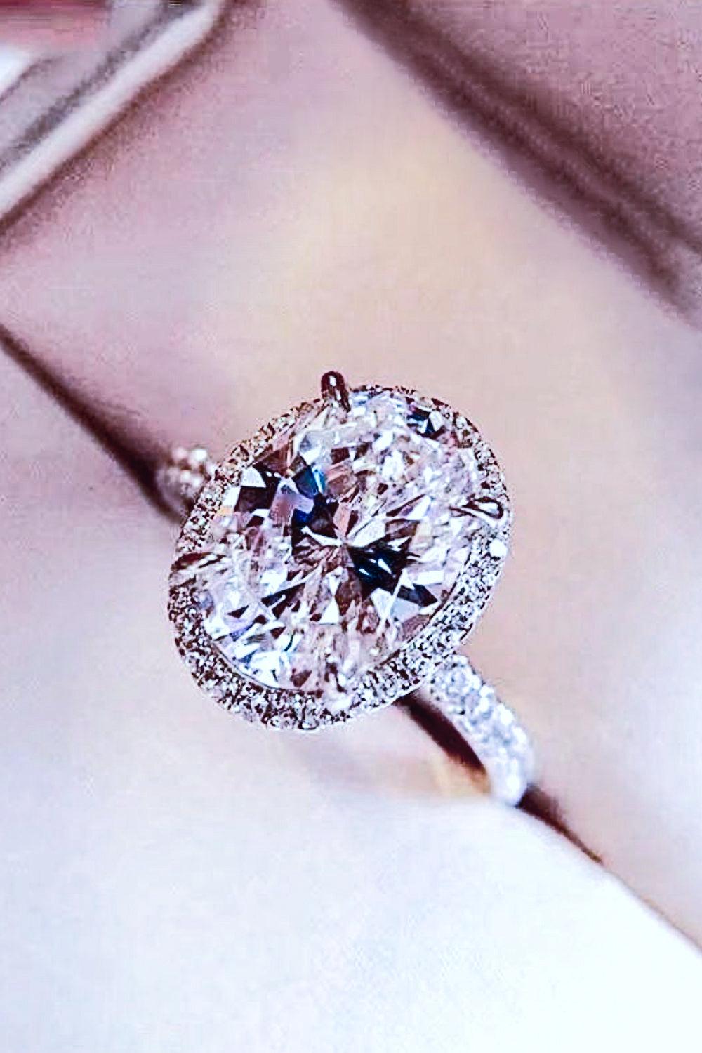 2 Carat Moissanite Platinum-Plated Ring - Trendha