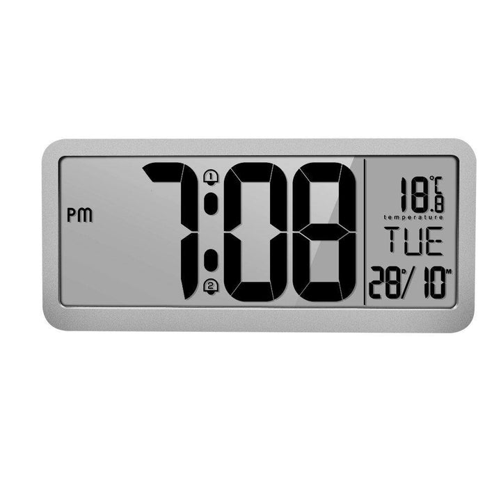 LED Music Alarm Clock Wall Table Desktop Digital Clocks with Large LCD Screen for Home Office - Trendha