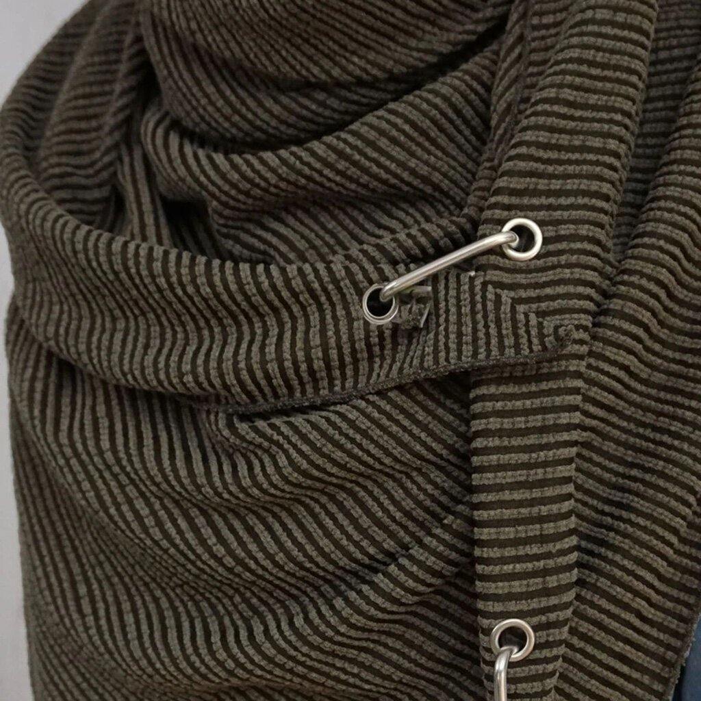 Women Cotton Plus Thick Keep Warm Winter Outdoor Casual Stripe Pattern Star Decoration Multi-purpose Scarf Shawl - Trendha