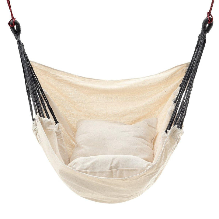 Canvas Chair Swing Hammock Hanging Chair Outdoor Indoor with Pillow Storage Bag - Trendha