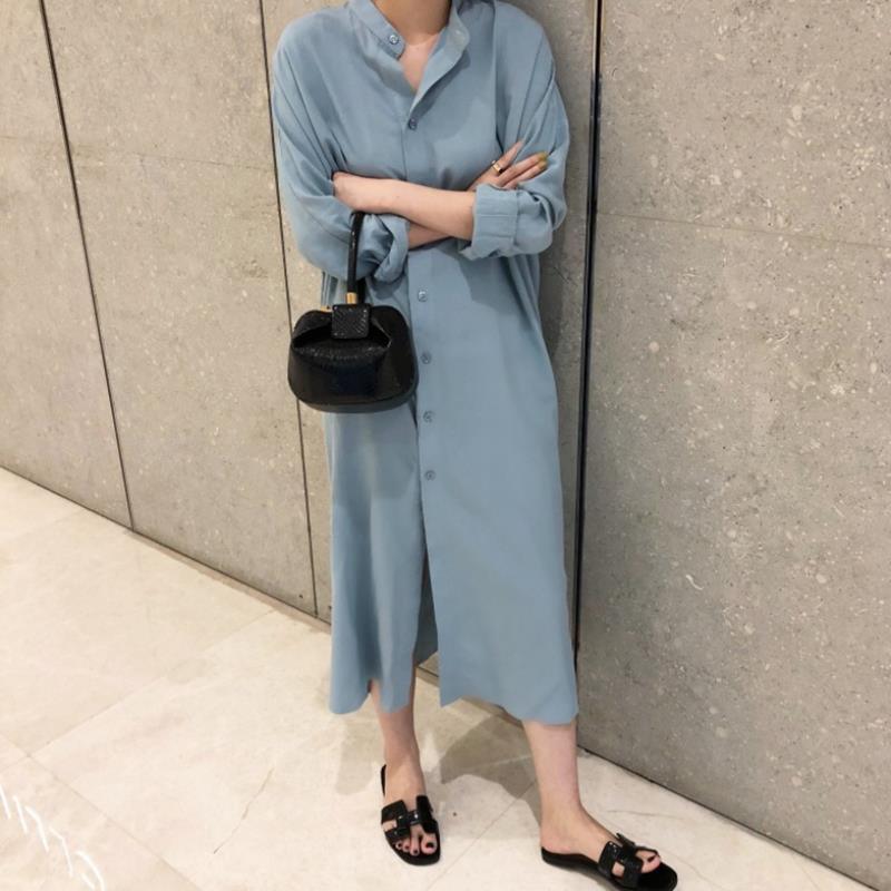 Mid-length shirt skirt - Trendha