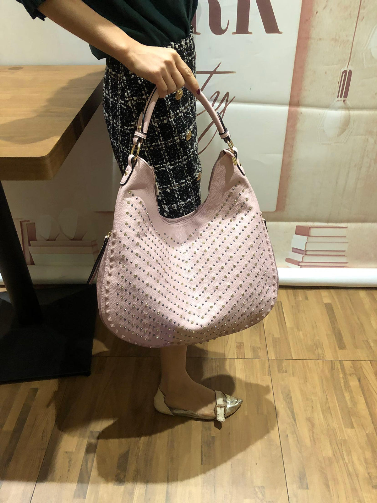 Women's Single Shoulder Messenger Bag With Diamond - Trendha