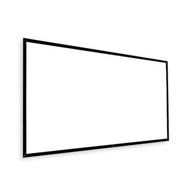 120 Inch Portable Projector Screen White Plastic Simple Curtain HD for Movie Home Theater Indoor Outdoor Throw Ratio - Trendha