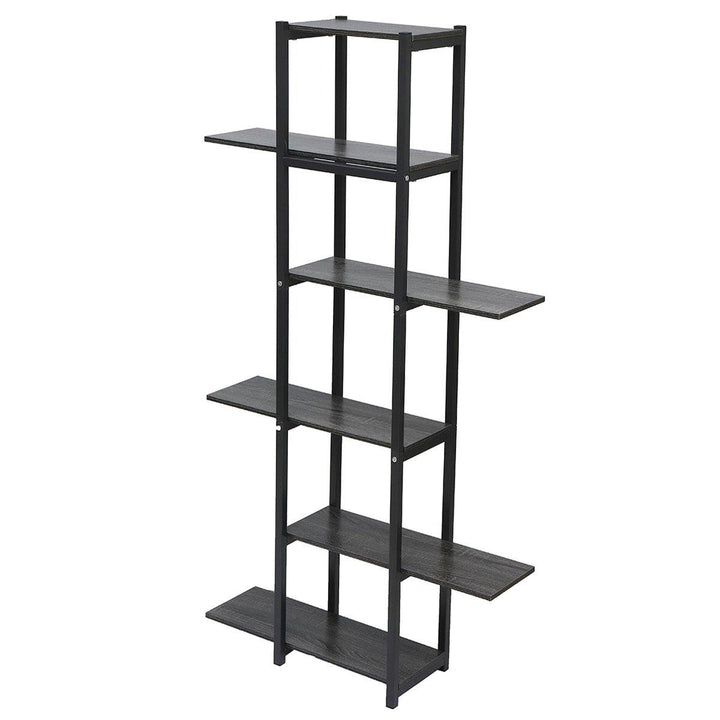 6 Tiers Wooden Bookshelf Plant Flower Stand Storage Rack Home Office Decorations Stand - Trendha