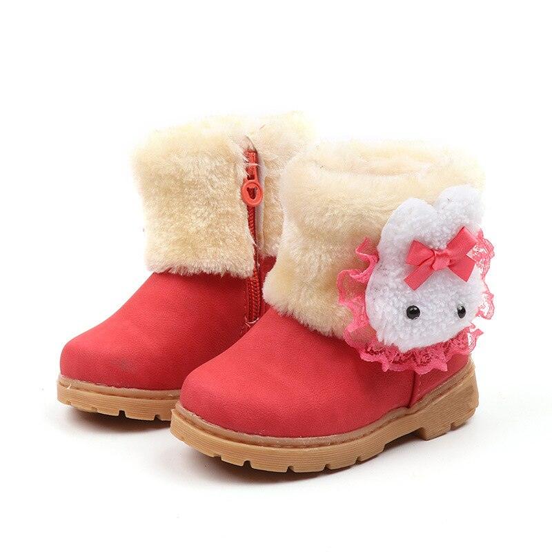 Girl's Kawaii Plush Winter Boots - Trendha