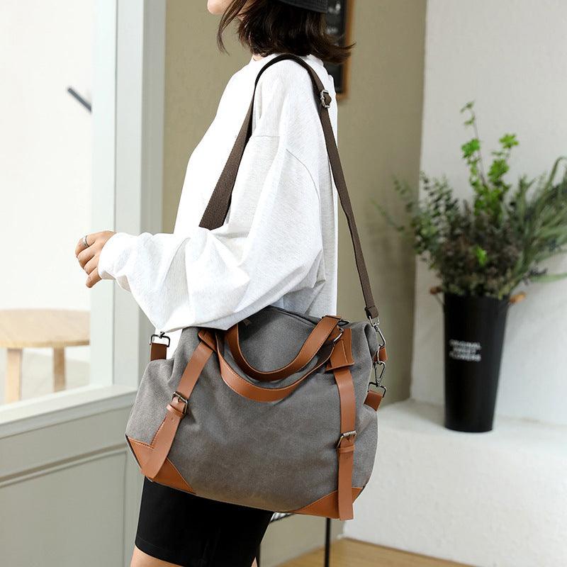 Portable Canvas Bag Versatile Casual Women's Shoulder Messenger Bag - Trendha