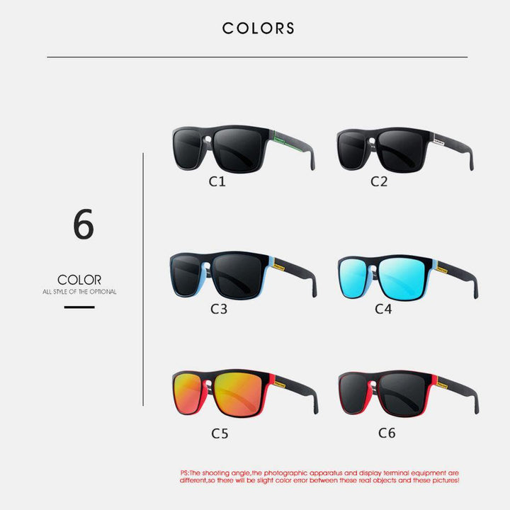 Men Full Square Frame HD Polarized UV Protection Outdoor Sunshade Sunglasses - Trendha
