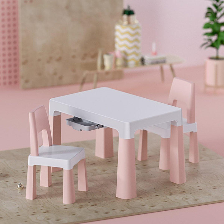 Children Table & Chair Set Kindergarten Kids Plastic Drawing Writing Dining Desk and Chair for Home School - Trendha