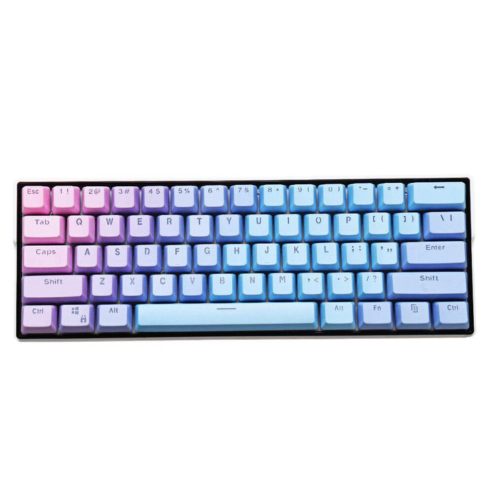 104 Keys Rainbow Color Keycap Set OEM Profile PBT Sublimation Transparent Keycaps for Mechanical Keyboards - Trendha
