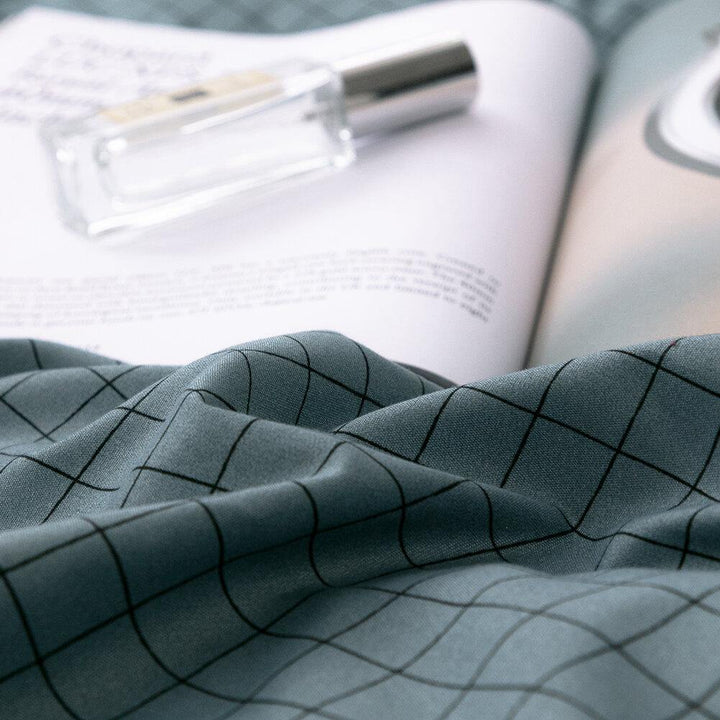 Plaid Pattern Bedding Set Comforter Bed Cover Pillowcase Adults Bed Duvet Set - Trendha