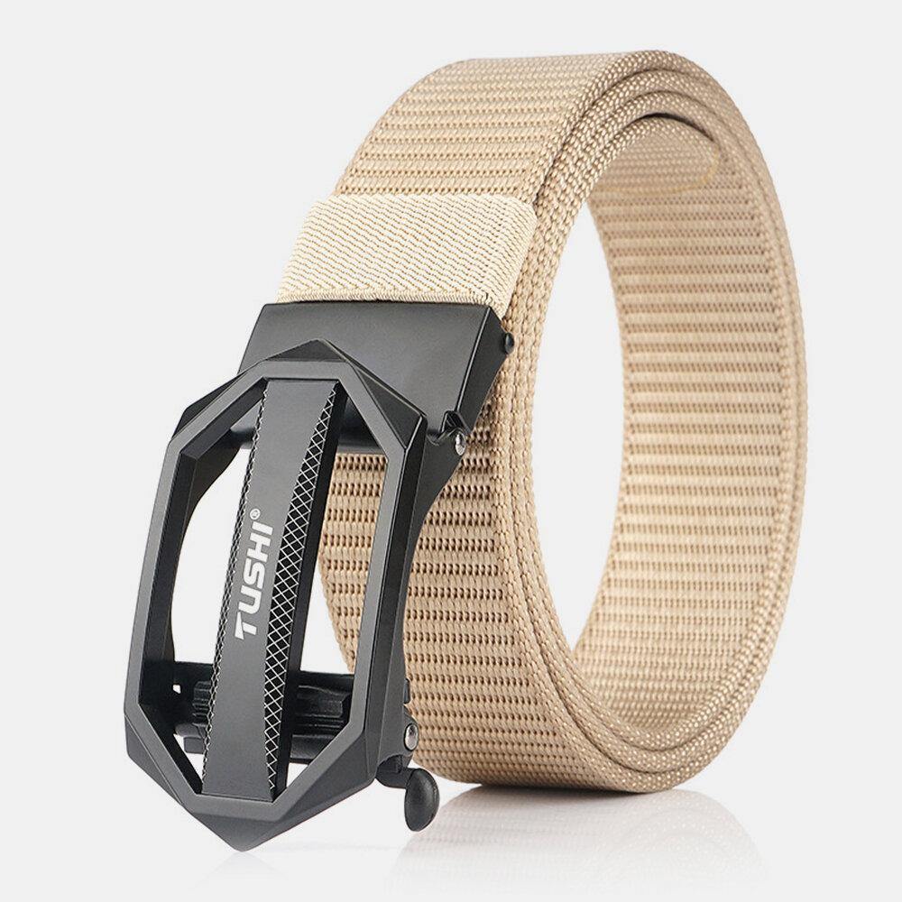 Men Nylon 120cm Automatic Smooth Buckle Wear-Resistant Breathable Outdoor Casual Business Belts - Trendha