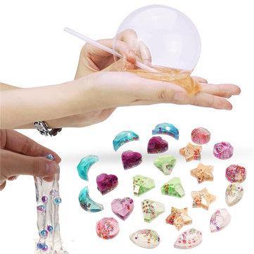 24Pcs Clear Pearl Crystal Mud Slime Plasticine Jelly Clay DIY Relief Stress Toys - Trendha