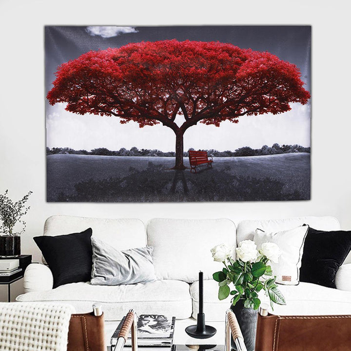 Large Red Tree Canvas Modern Home Wall Decor Art Paintings Picture Print No Frame Home Decorations - Trendha