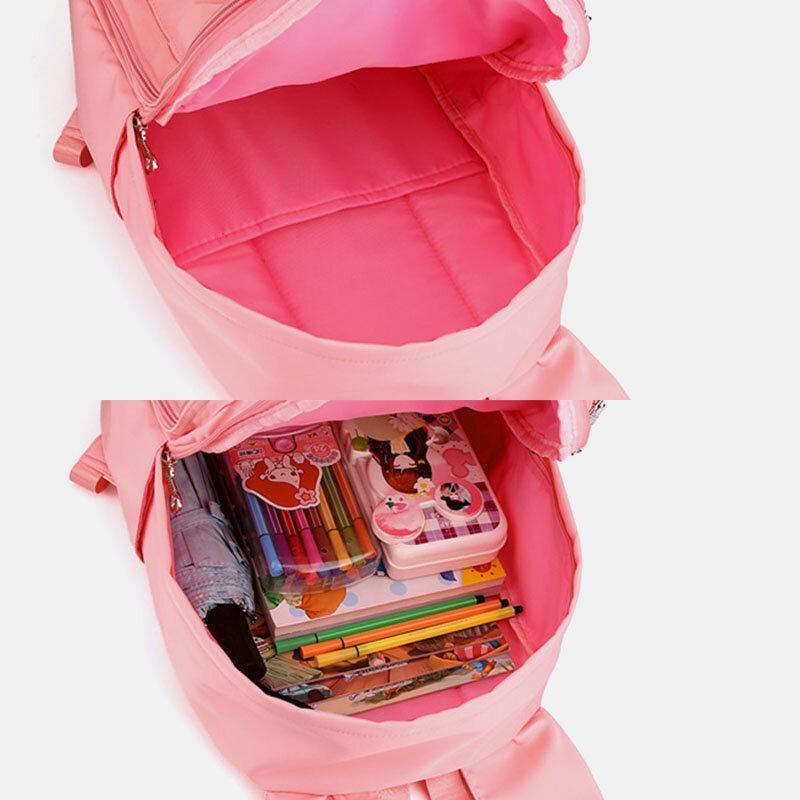 Women Waterproof Large Capacity Multi-function Rabbit Ears Cute Backpack Travel School Bag - Trendha
