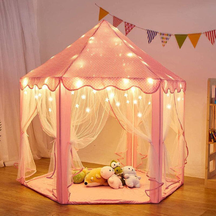 Children Kids Play Tent Fairy Princess Girls Boys Hexagon Playhouse House Tent - Trendha