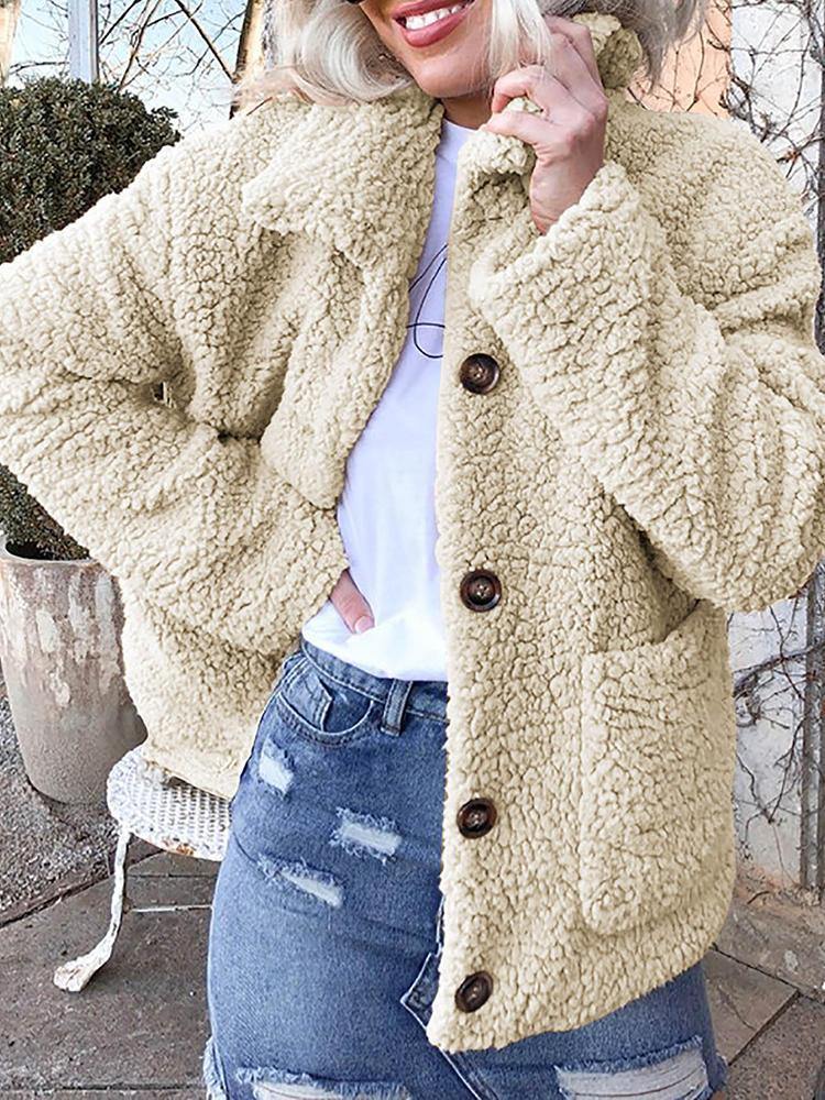 Thick Long Sleeve Winter Short Coat - Trendha
