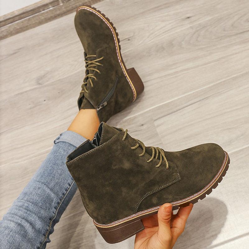 Short Boots Women Round Toe Martin Boots Women - Trendha