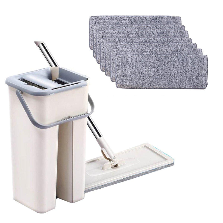 4/7/10Pcs Floor Mop Set And Bucket Floor Cleaning Mop Microfiber Mop For Home Kitchen Bathroom Floor - Trendha